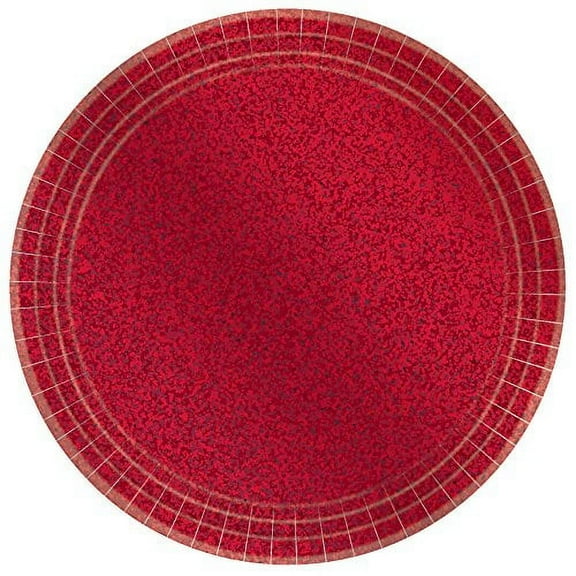 Prismatic Red Dessert Plates (8)