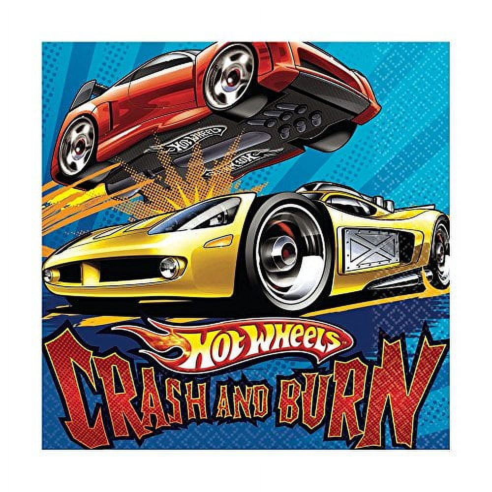Amscan BB102882 Hot Wheels Napkins - 16-Pack