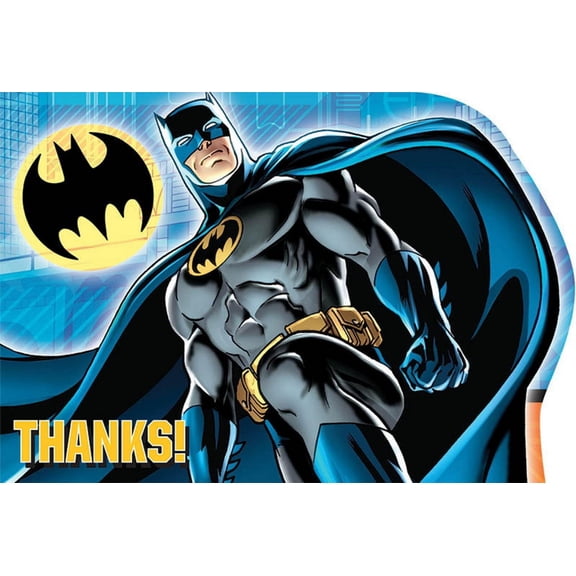 Batman Birthday Party 8 Thank You PostCards