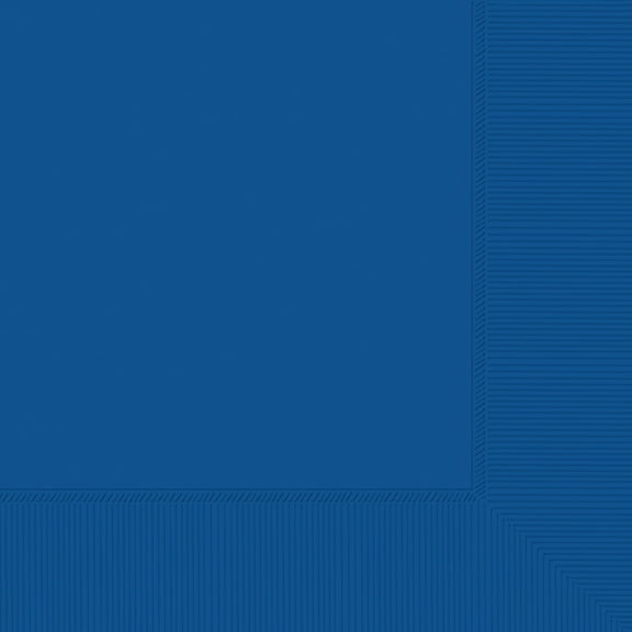 Amscan Beverage Napkins, 5" x 5", Bright Royal Blue, 100 Napkins Per Pack, Case Of 6 Packs