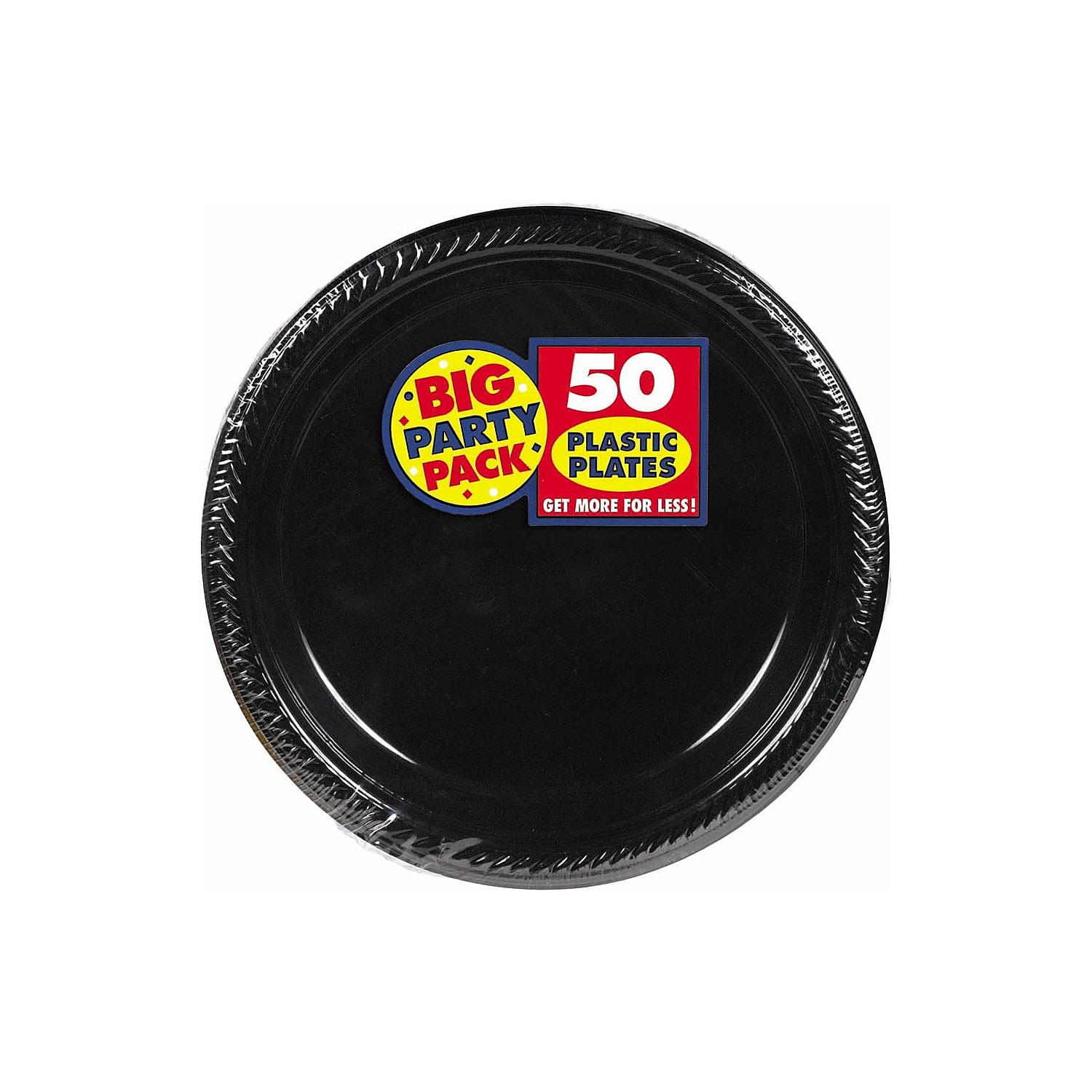 Disposable Plastic Plates Black, 7 Inches Plastic Dessert Plates, Strong  and Sturdy Disposable Plates for Party, Dinner, Holiday, Picnic, or Travel  Party Plates, Pack of 50 - By Amcrate 