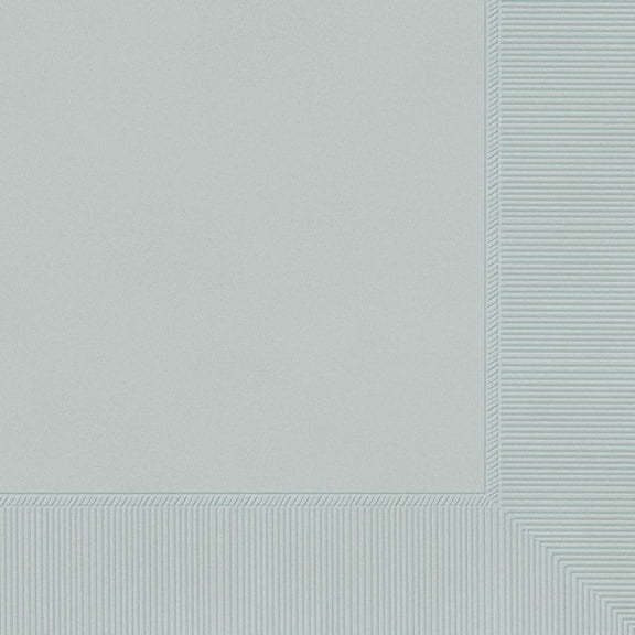 Amscan Big Party Pack Luncheon Napkins, 6.5" x 6.5", Silver