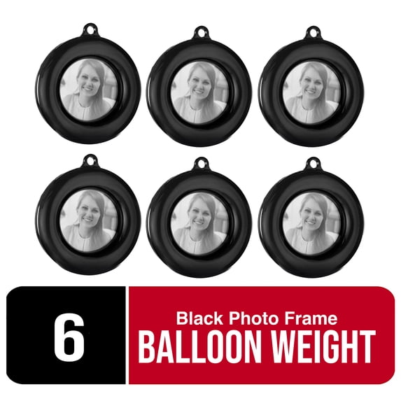 Amscan Black Balloon Photo Frame Weight – 6 Count
