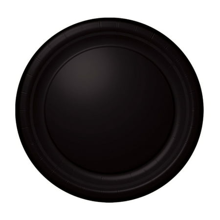 Amscan Black Jet Round Paper Plates 6 3/4" Pack of 20 Party Supply