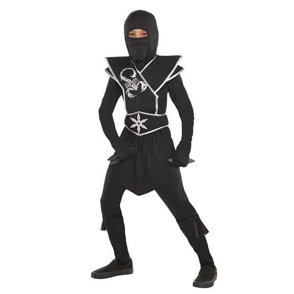 Amscan Black Ops Ninja Boys' Halloween Costume, Medium, Black