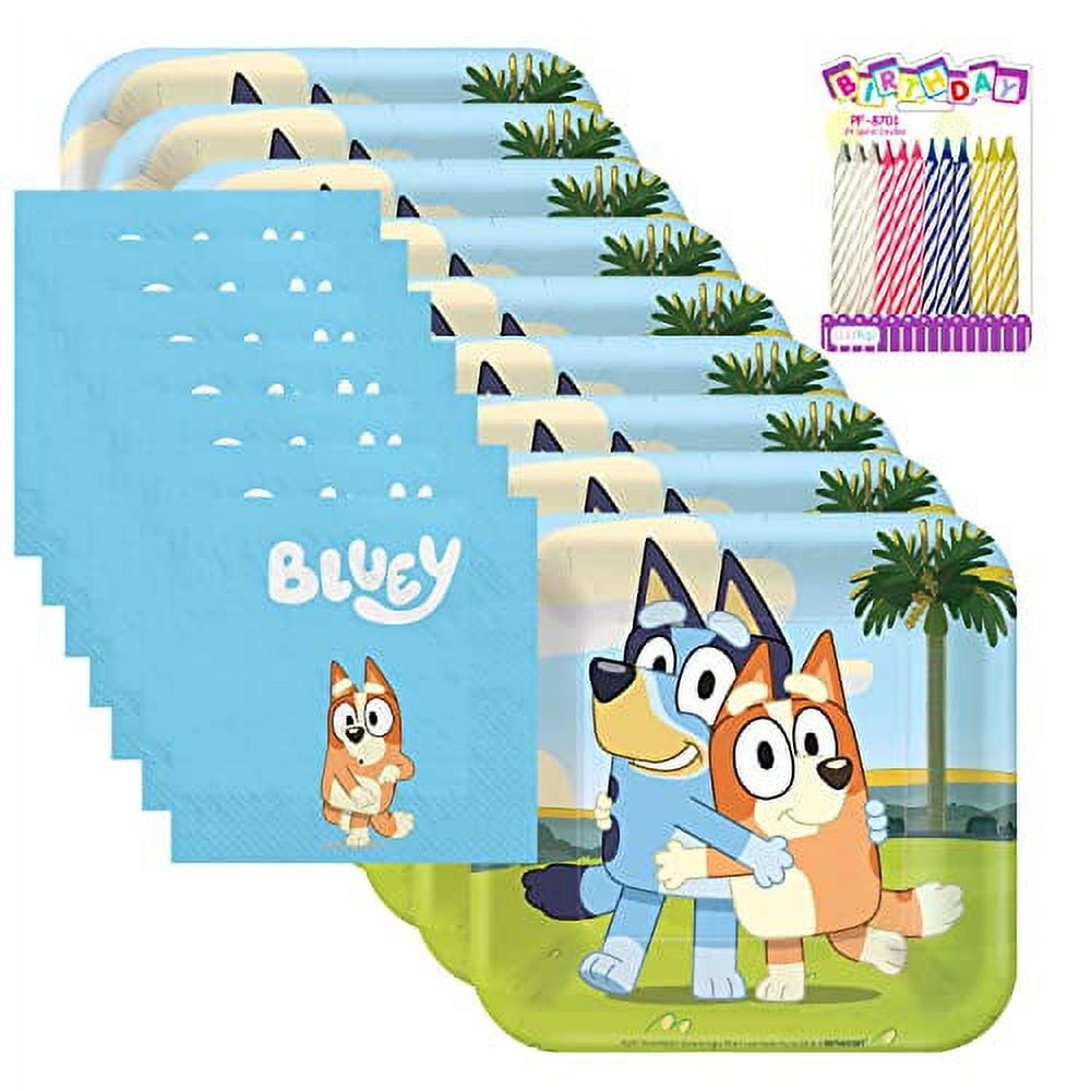 amscan Bluey Birthday Baby Party Supplies Favor Bundle Pack includes 12  Plastic Reusable Cups and 25 Clear Cello Bags