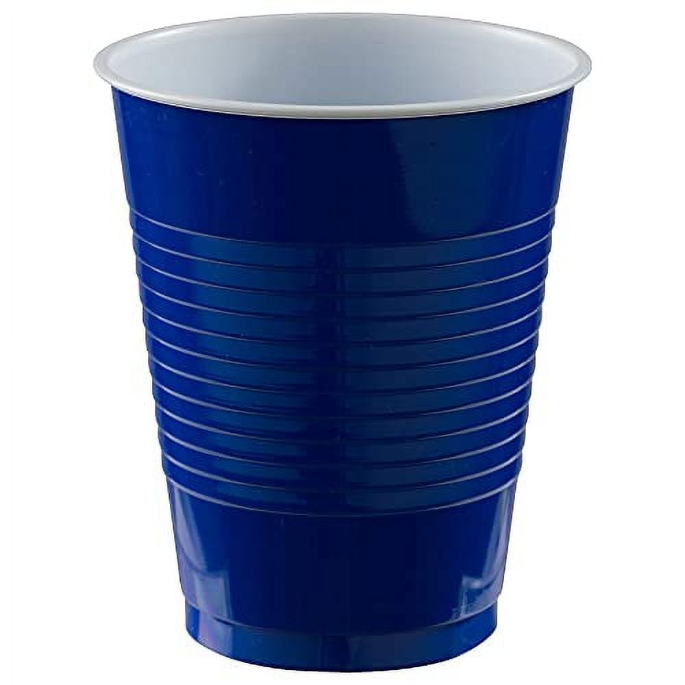 Pack Of 50 Amscan 436810 Brava Bright Royal Blue 18 Oz Plastic Cups