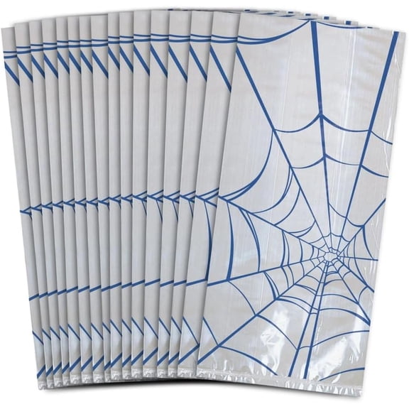 Amscan Charming Blue Spider-Man Webbed Wonder Treat Bags - 9.5" x 4" (Pack of 16) - Perfect For Birthdays and Special Occasions