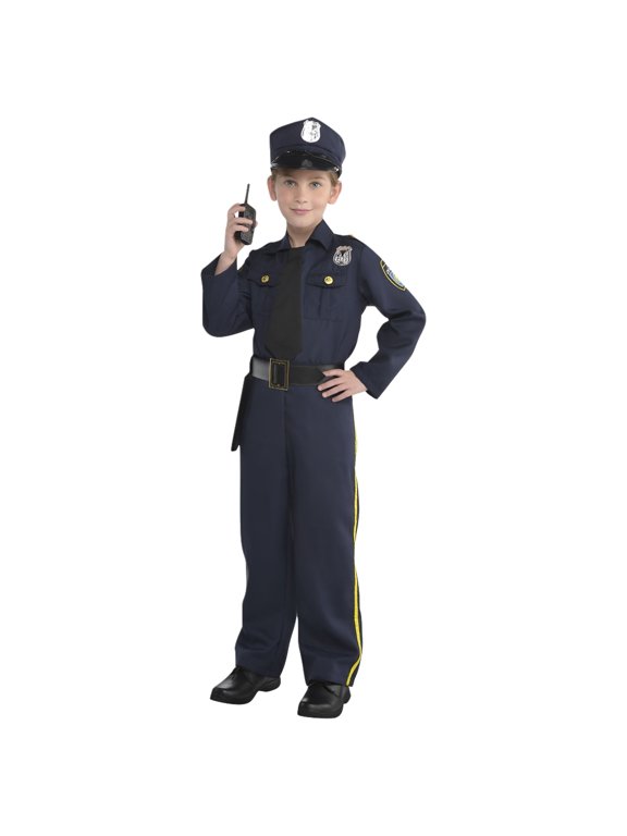 Police Officer Boys' Halloween Costume, Medium, Blue