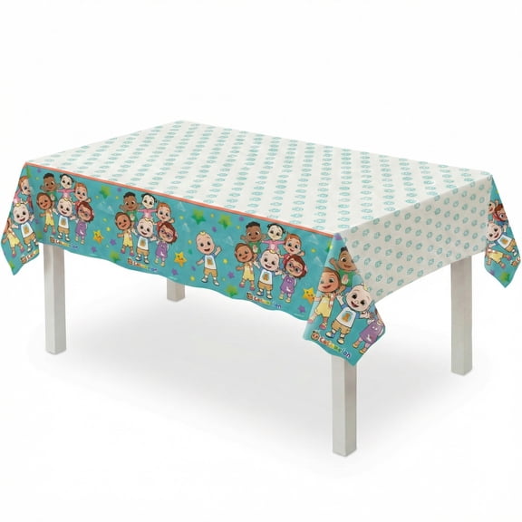 Amscan CoComelon Plastic Table Cover for Kids Birthday Parties – 2 Count, 54" x 96"