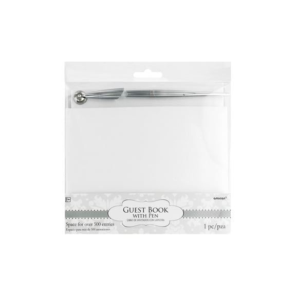 Amscan Collection Bridal Guest Book With Pen Pearlized White