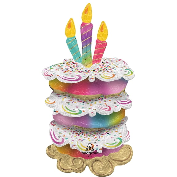 Amscan Colorful Birthday Cake Stacked Balloon AirWalker