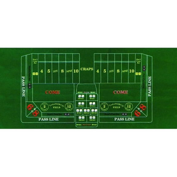 Casino Night Craps Felt Tabletop Game (1ct)