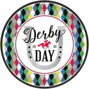 Amscan Derby Day Round Plates, 9" - Pack of 8, Multicolor