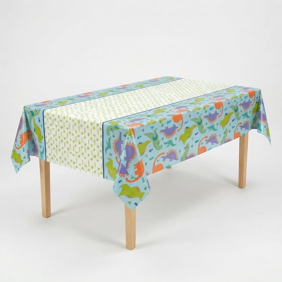 Amscan Dino Party Plastic Table Cover – 2 Count, 54" x 108"