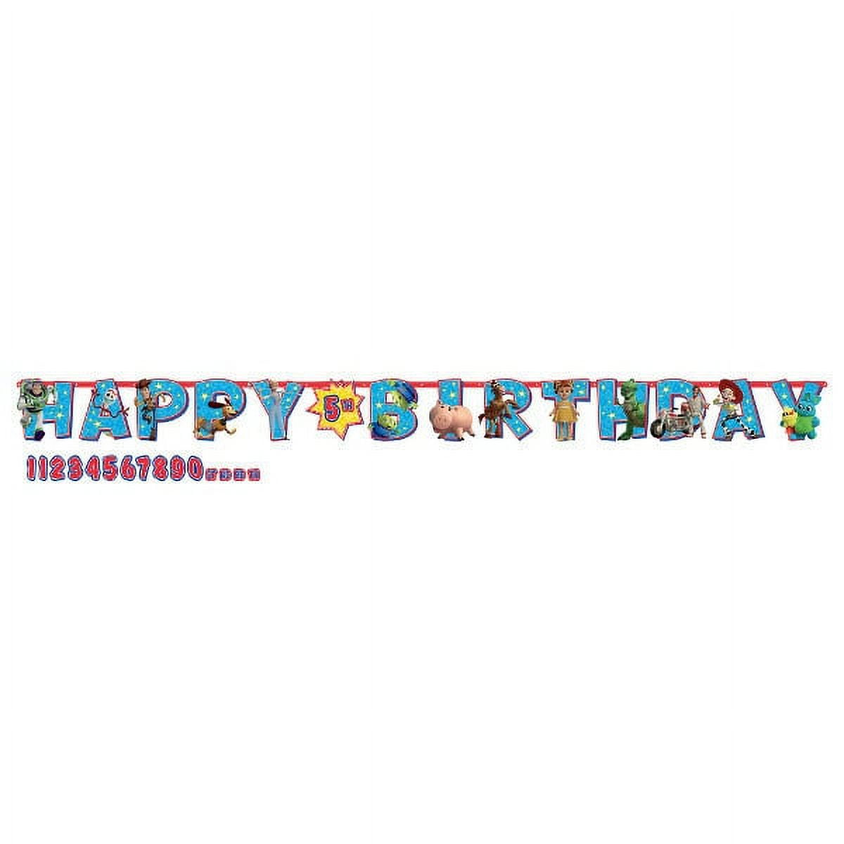 AMSCAN Toy Story 4 Jumbo Add-An-Age Letter Banner