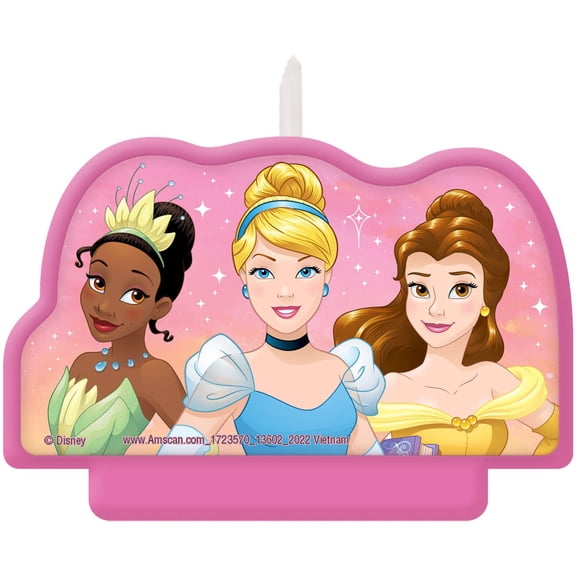 Amscan Disney Princess Once Upon a Time Birthday Candles, 2 Count