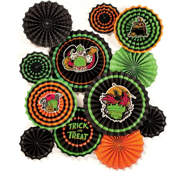 Amscan Disney Villains 17-Piece Fan Decorating Kit, 16" x 5-1/2", Multicolor