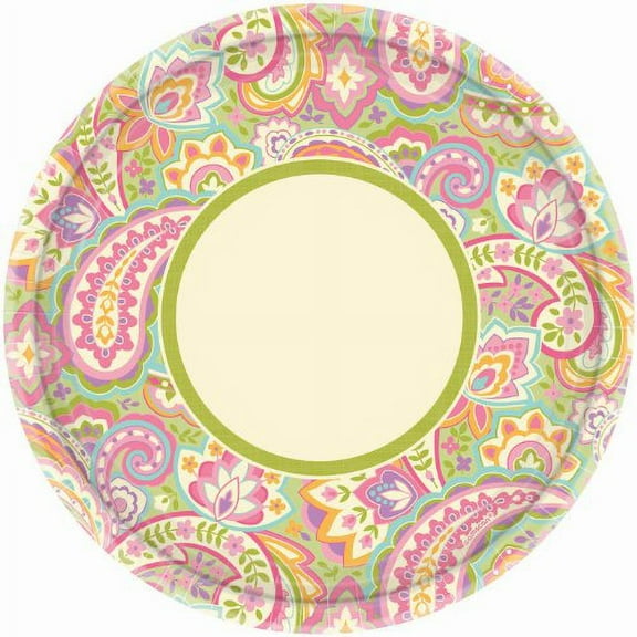 Amscan Disposable Paper Plates, 10.5 Inches, 1 Count