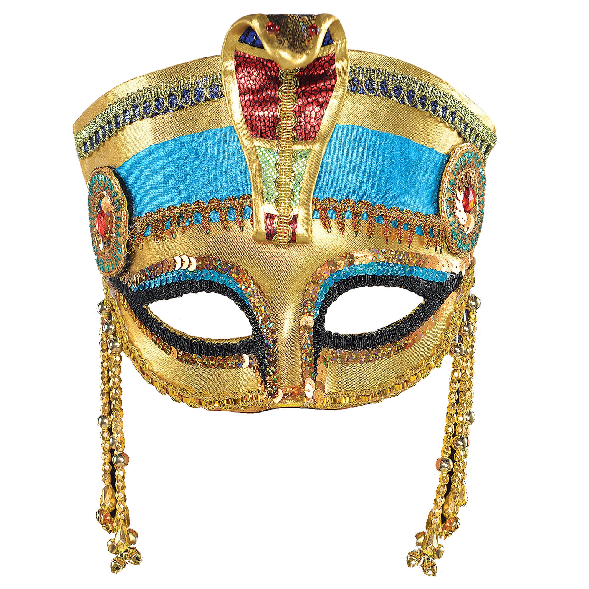 Black Full Face Greek Emperor and Black Blue Princess Mask for Couple