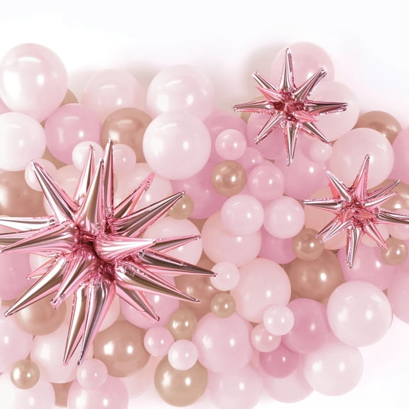 Amscan Elegant Rose Gold Starburst Balloon Clusters