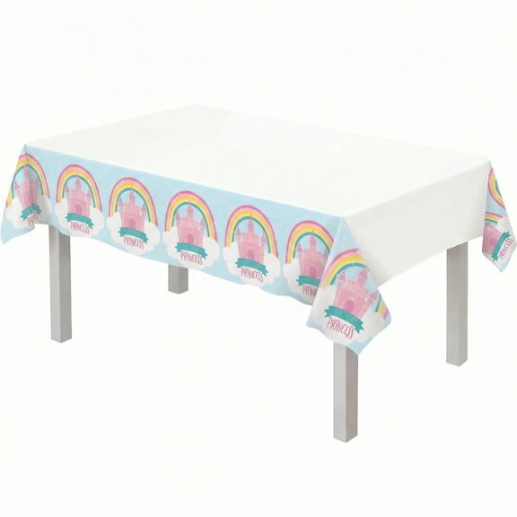 Amscan Enchanting Princess Castle Birthday Table Cover – 2 Count, 54" x 84"