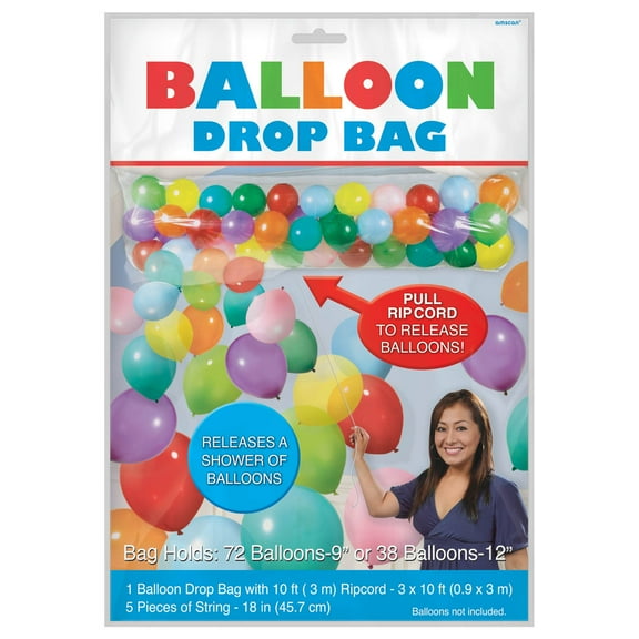 Amscan Exciting Balloon Drop Bag with Rip Cord