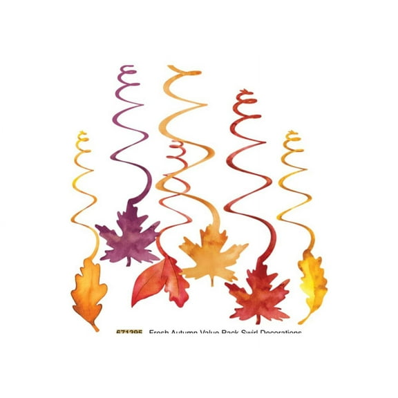 Amscan Fall - Hanging decoration set - 12 pieces - leaves