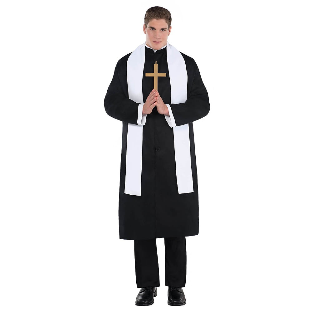 Fantasia de Halloween masculina adulta religiosa padre católico Amscan  840231 809801702683