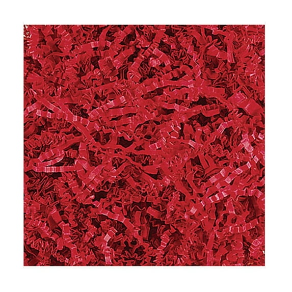 Amscan Festive Solid Color Paper Shreds & Strands Party Supply, Red, 2 oz
