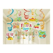 Amscan Fiesta Mega Value Pack Party Hanging Swirl Decoration Kit Assorted Colors (670860)