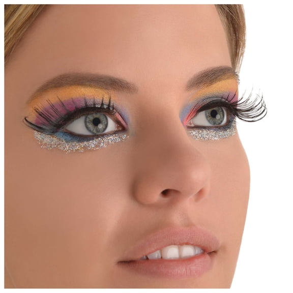 Amscan Flirty Black False Eyelashes, Halloween Costume Makeup Accessory