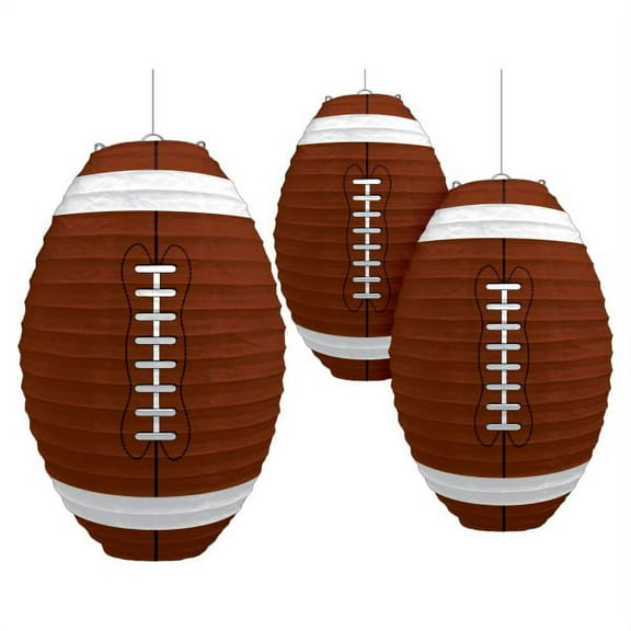 Amscan Football Frenzy Birthday Party Hanging Lanterns Decoration, Multi Color, 12 x 11