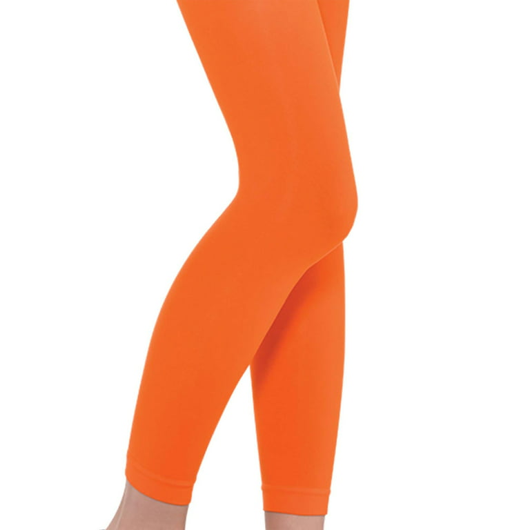 Amscan Footless Tights-Orange, Adult Size, 1 Pc 