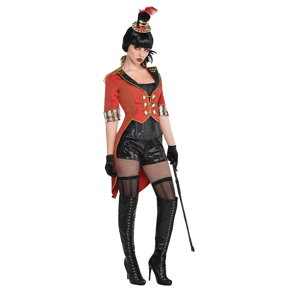 Amscan Freak Show Vintage Ringmaster Jacket for Women, Halloween Costume  Piece, LargeExtra Large, Cropped Red Tailcoat