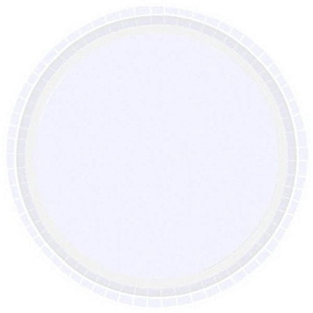 Amscan Frosty White Round Plates, 9"