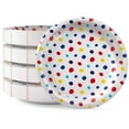 thumbnail image 1 of Amscan GB Dots Paper Plates Disposable Heavy Duty 7 Inch Colorful Dots Paper Plates for Party 96 Pcs 350 GSM Paper Plates, Birthday Supplies, 1 of 5