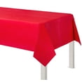 thumbnail image 1 of Prime Party Premium Disposable Red Plastic Tablecloth for Rectangle Party Tables, 54" x 108", 1 of 1