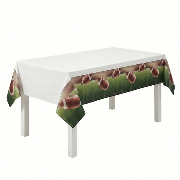 Amscan Go Fight Win Football Plastic Table Cover – 2 Count, 54" x 96"
