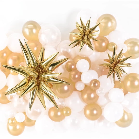 Amscan Gold Foil Starburst Balloon Set