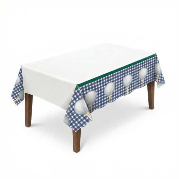 Amscan Golf Themed Plastic Table Cover – 2 Count, 54" x 108"
