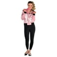 thumbnail image 1 of Amscan Grease Pink Ladies Women's Halloween Costume Jacket, Standard, Pink/Black, 1 of 4