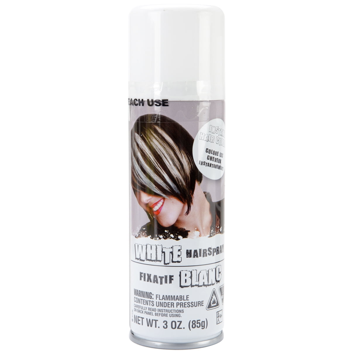 Amscan HCS08 NonToxic Hypoallergenic Temporary White Hair Spray, 3Ounce