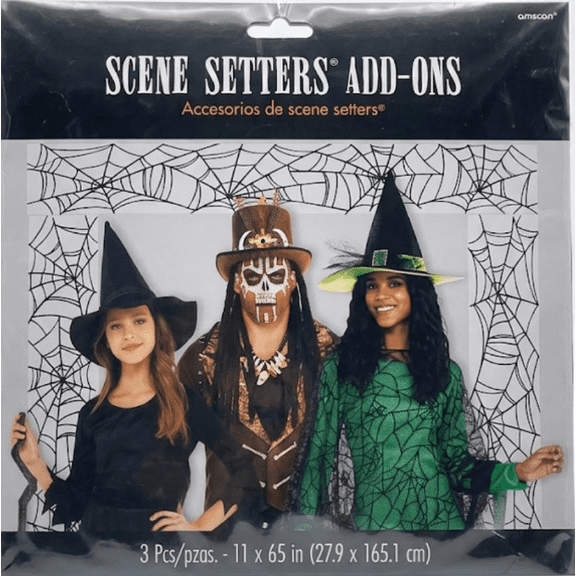 Amscan Halloween Spiderweb Scene Setters Add-Ons Wall Decoration