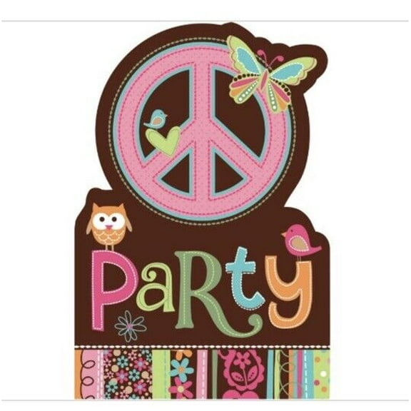 Hippie Chick Invitation Set W/ Envelopes (8ct)