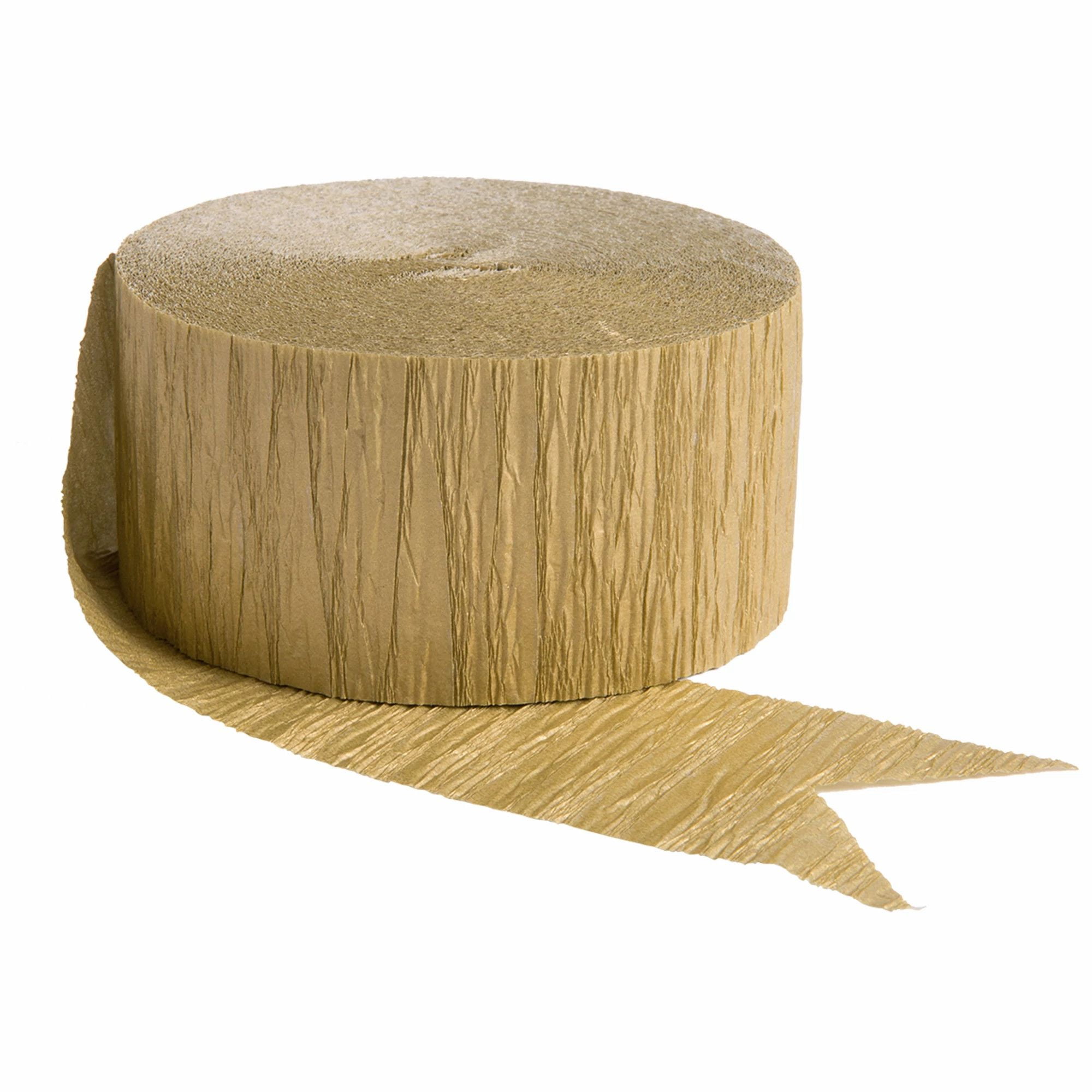 Amscan Holdings Inc Crepe Paper Streamer, Holiday Gold