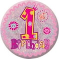 thumbnail image 1 of Amscan Holographic 1st Birthday Party Badge, 1 of 3
