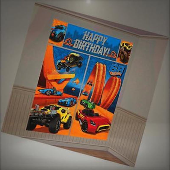 Amscan Hot Wheels Wild Racer Scene Setters 59" x 65" Poster (Pack of 2)