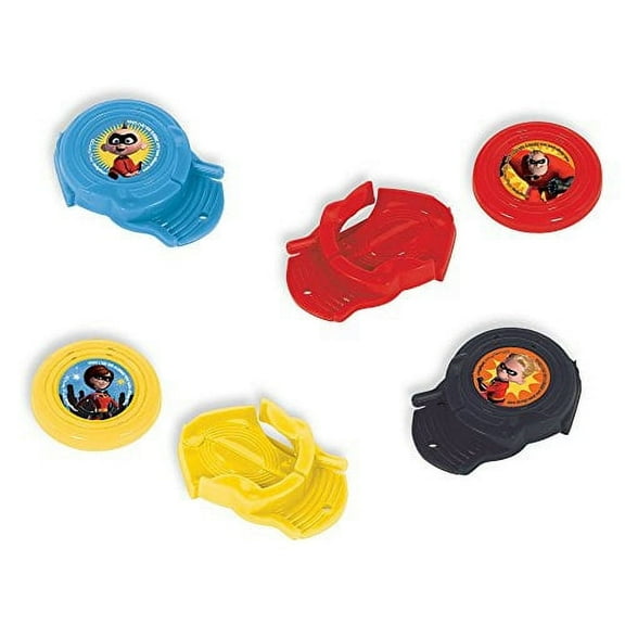 Amscan Incredibles 2 Birthday Party Favor Disc Shooters, 12 Count