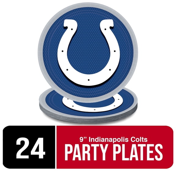 Amscan Indianapolis Colts NFL Paper Party Plates – 9" | 24 Count